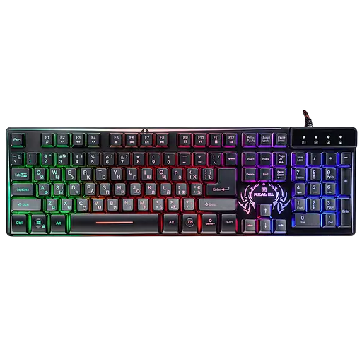Клавіатура REAL-EL Comfort 7090 Backlit RGB Black (EL123100031)