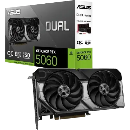 Відеокарта GeForce RTX 5060 8GB Asus Dual OC (DUAL-RTX5060-O8G)