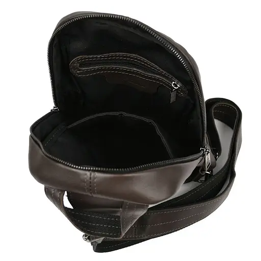 Рюкзак слинг кожаный с карманами TARWA 29х17х8 см sum0028225 - фото 2