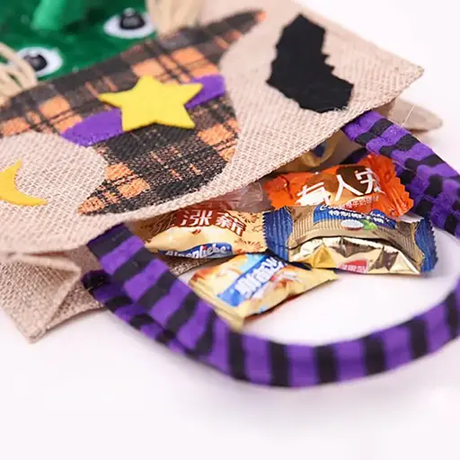 Сумка Лен Хэллоуин 26х15 см "Ведьма", IDEA12-HOL13 - фото 4