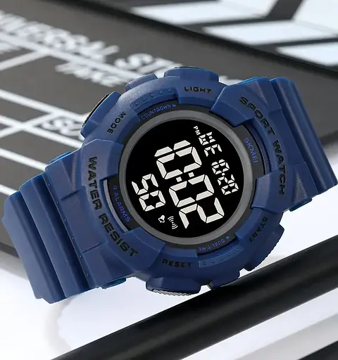 Чоловічий наручний спортивний годинник Skmei 2081 Синій з чорним - фото 5