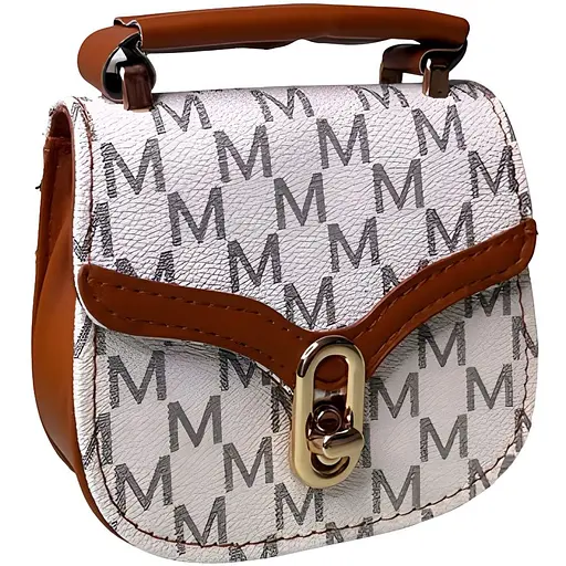 Детская сумка с ручкой 13х12х5 см белая (24-555)