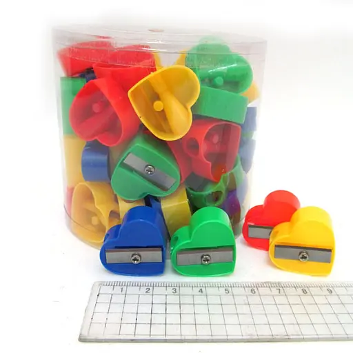 Стругалка Heart, в PVC банке, 72 шт. (В ассортименте)