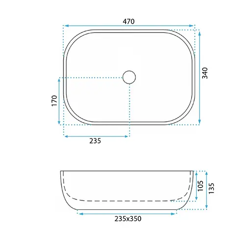 Умивальник Rea Belinda Savana накладний REA-U3323 - фото 4