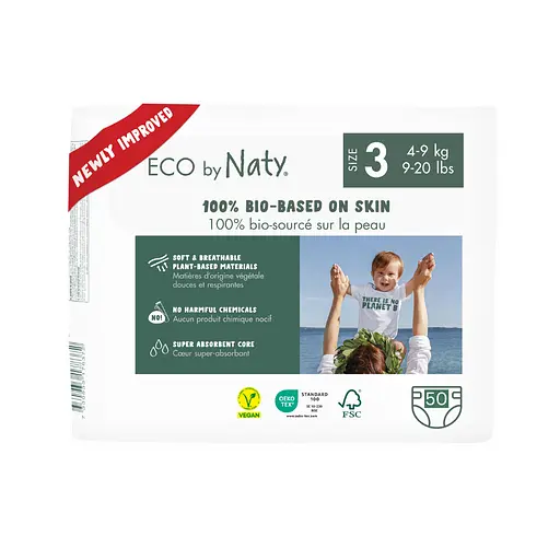Одноразові дитячі підгузки розмір 3. 4-9 кг., 50 шт. ECO BY NATY - фото 2