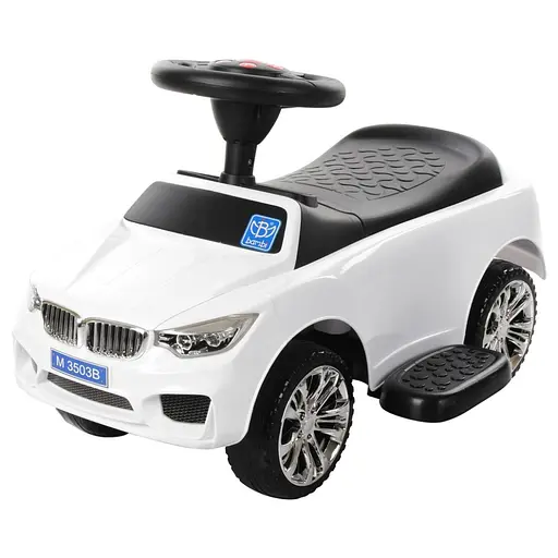 Дитяча каталка-толокар M 3503B-1 Білий, з батьківською ручкою