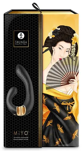 Вібратор Shunga Miyo Intimate 18.5 см чорний - фото 2