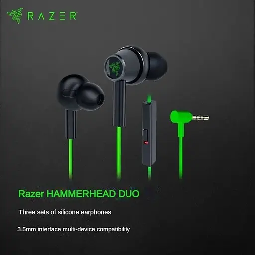 Ігрові навушники-вкладиші із двома драйверами Razer Hammerhead Duo - фото 2