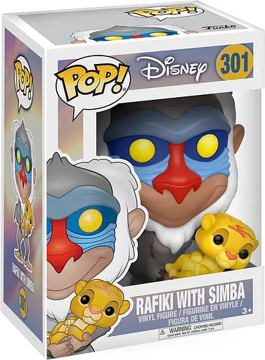 Фігурка Funko Pop Дісней Король Лев Рафікі з Сімбою The Lion King Rafiki With Simba 10 см FP LK RS 301 - фото 2