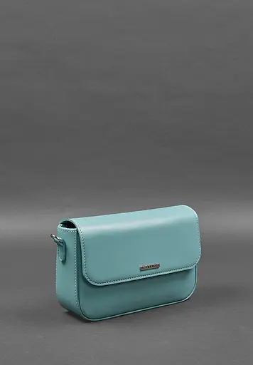 Женская кожаная сумка Mary бирюзовая - фото 5