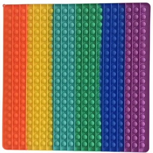 Сенсорна іграшка Pop it 40 см квадрат гігант 400 пупирок великий XXXL різнокольоровий - фото 1