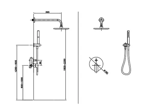 Душова система Asignatura Delight 75507900, Хром - фото 2