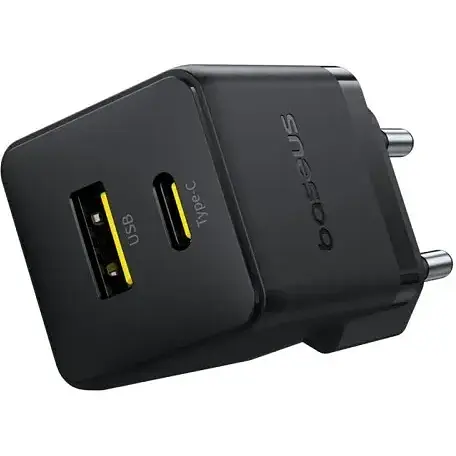 Сетевое зарядное устройство для Baseus Palm Type-C+USB 30W черный P1011160A113-00 - фото 1