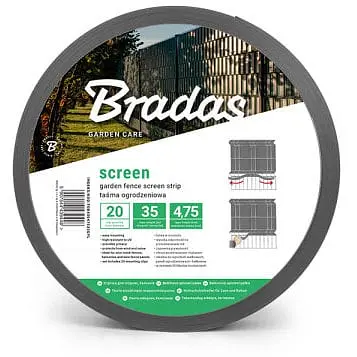 Стрічка огороджувальна Bradas 4.75 см х 35 м 450 г/м2 графіт + 20 затискачів TOB45047535GYL  - фото 1