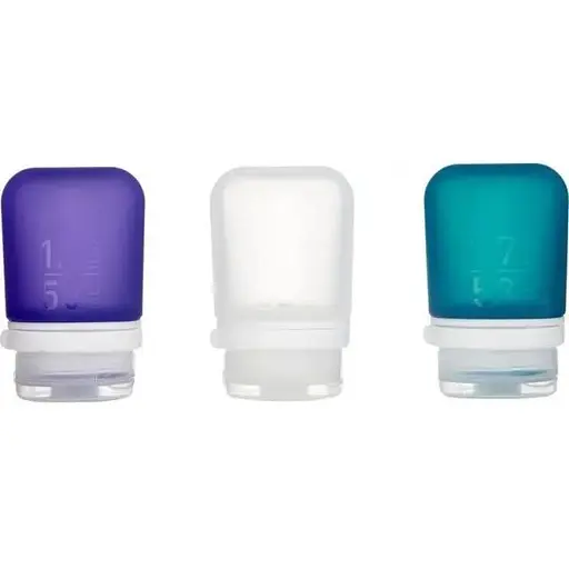Набор силиконовых бутылочек Humangear GoToob+ 3-Pack Small Clear/Purple/Teal (1054-022.0037)