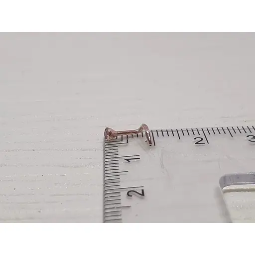 Золотая серьга-пирсинг в нос Dear с фианитом. 1023.8 Лаванда - фото 3