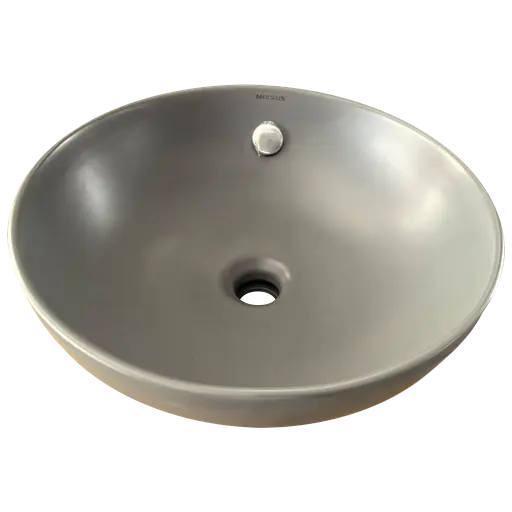 Умивальник накладний Mixxus Premium Topper-0201 410x410x165 мм з переливом MP6649, Графит - фото 5