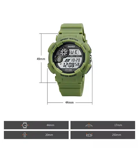Чоловічий наручний годинник Skmei 1718 (Зелений) - фото 7