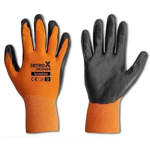 Рукавички захисні Bradas NITROX ORANGE нітрил розмір 11 RWNO11 - фото 1