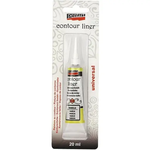 Контур универсальный Pentart Ванильный с блестками 20 мл - фото 1