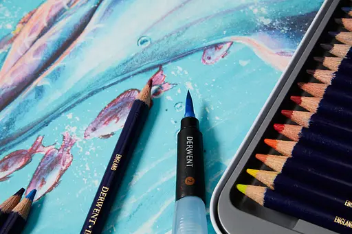 Чернильные карандаши Inktense 24цвета Derwent - фото 3