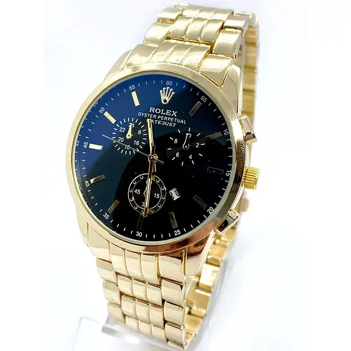 Наручний годинник чоловічий No Brand Rolex Золотистий (IBW907YB)