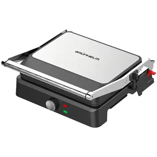 Прижимной контактный гриль Grunhelm G1009 домашний с антипригарным покрытием 2200Вт Черный - фото 1