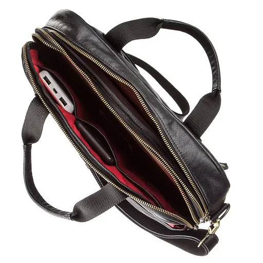 Чоловіча шкіряна сумка для ноутбука SHVIGEL 35х25х4,5 см sum0012776 - фото 4