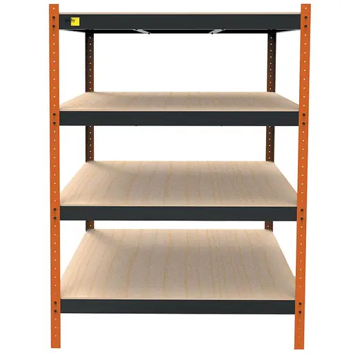 Металевий посилений стелаж Emby Heavy Series (розмір 2000х1300x900мм) 4 полиці ДСП до 300кг - фото 3