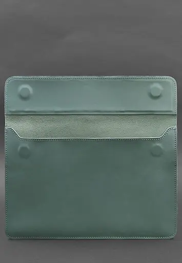 Шкіряний чохол-конверт BlankNote на магнітах для MacBook 15 дюйм Бірюзовий - фото 3