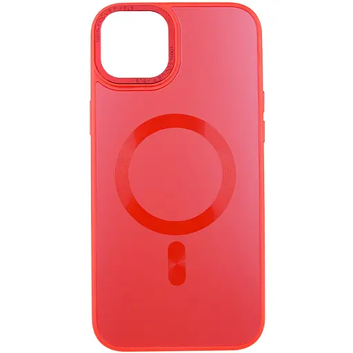 Чохол Epik TPU+Glass Sapphire Midnight Open Camera with MagSafe для Apple iPhone 15, 6.1 Червоний/Red