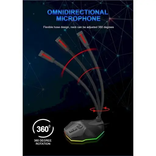 Стримовый микрофон Redragon Stix GM99 RGB с подсветкой USB кабель 1.8м - фото 6