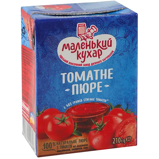 Упаковка томатного пюре Маленький кухар 10% 5.67 кг (210 г х 27 шт.) - фото 2
