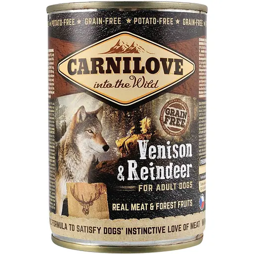 Влажный корм Carnilove Venison & Reindeer для собак мясо северного оленя 400 г - фото 1