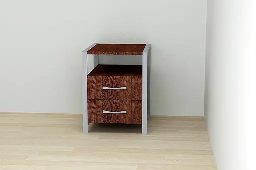 Тумба универсальная Ferrum-decor Вивьен 2/2 50x41x40 серый ДСП Венге 16мм (FRD-106187) - фото 3