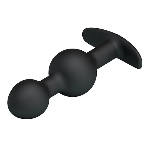 Анальна пробка Pretty Love silicone Anal balls 10.4 см (чорний) - фото 4