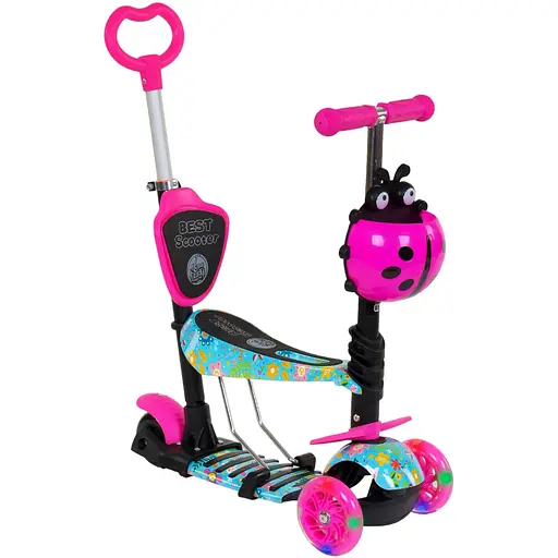 Самокат 5 в 1 Best Scooter 59х15х29 см Різнобарвний 000231481