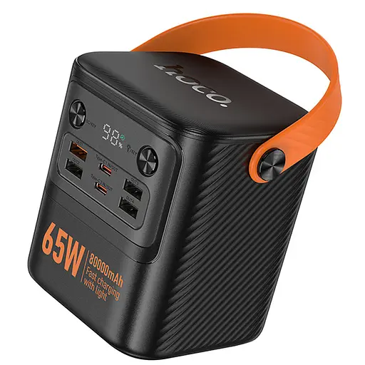 Портативний ЗП Power Bank Hoco J152 Pro Tough PD65W 80000 mAh Black - фото 2