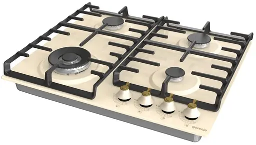 Варильна поверхня Gorenje газова, 60см, чавун, бежевий - фото 3