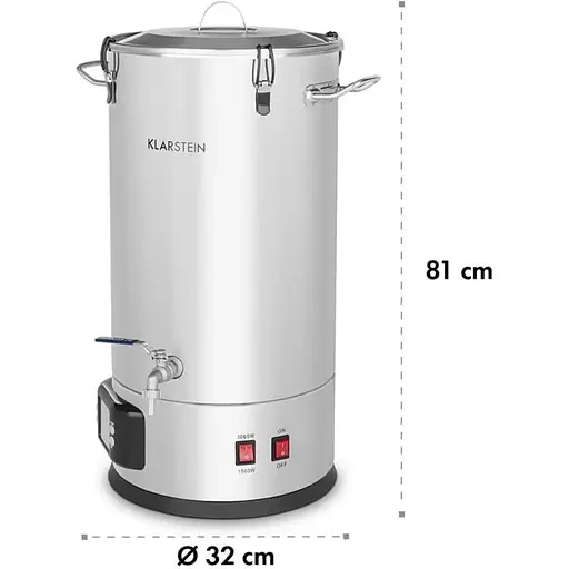 Пивоварня Klarstein Mashfest 35 л 1500/3000 Вт (10033341) - фото 2