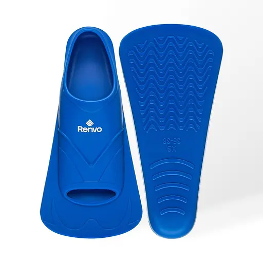 Короткие ласты для тренировок в бассейне Renvo Bustelo с закрытой пяткой, синие, размер 36–38 (SF110-04 36–38) - фото 1