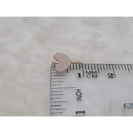 Золота моносережка-пуссета Favoritum Сердечко. 310132 - фото 4