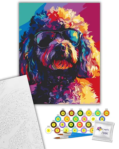 Картина по номерам "Крутой песик" 11583-AC 40х50 см - фото 2