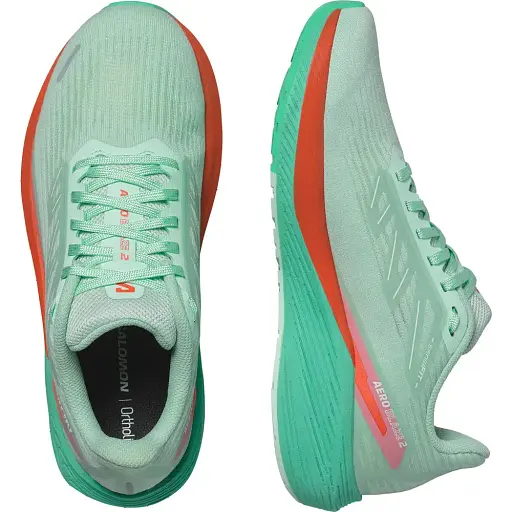 Кроссовки Salomon outdoor Aero Blaze 2 W 4.5 Bay/Cherry Tomato/Electric Green - фото 5