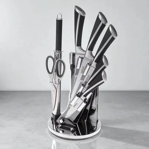 Набор ножей с подставкой 8 предметов Black (NS18SETKN) - фото 2