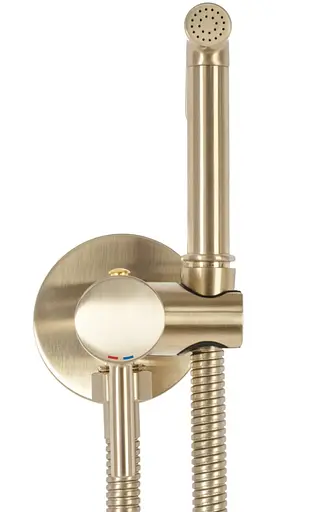 Набір гігієнічного душу прихованого монтажу Rea Loop brushed gold REA-B6311, Золотий - фото 2