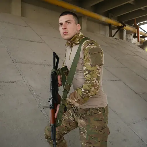 Ремінь Kiborg 3-точковий для АК РПК Olive (1000-k8002) - фото 9