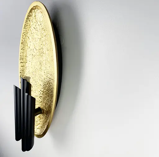 Бра з фактурного золотистого корпусу Line F B 031-1 - фото 6