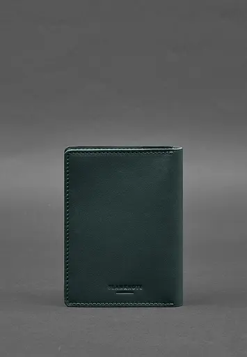 Кожаная обложка-органайзер для документов 6.1 зеленый краст - фото 7