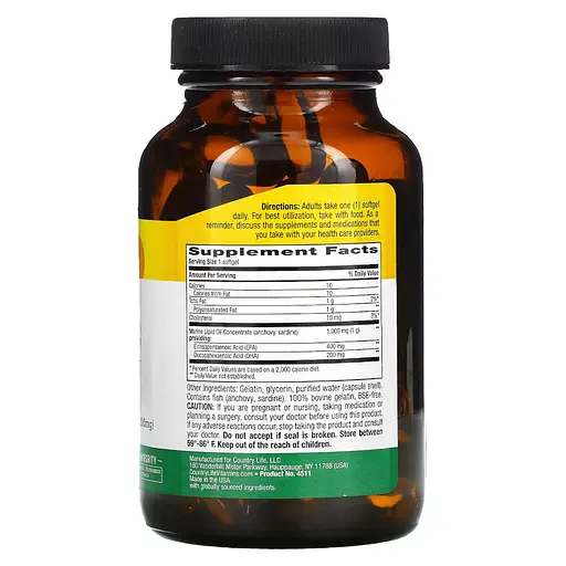 Жирні кислоти Country Life Super Omega-3, 60 капсул - фото 2